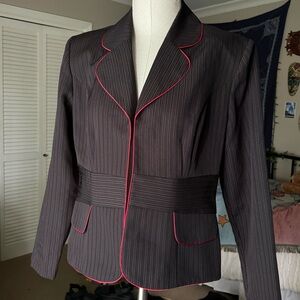 pinstripe blazer